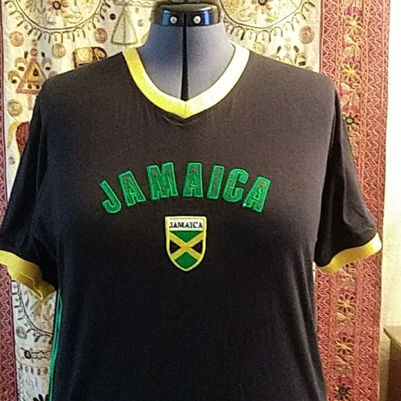 Big Brand Jamaica. V Neck Shirt - Picture 3 of 7
